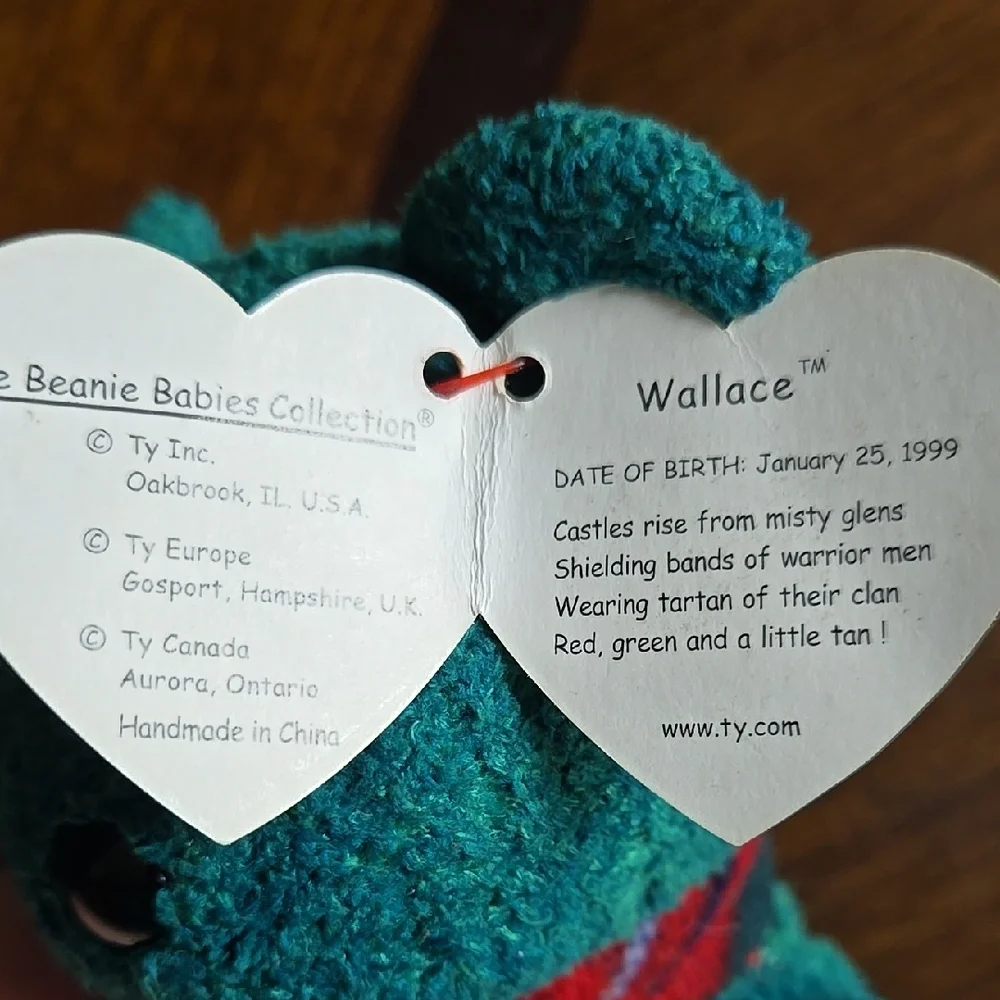 Ty Teal Bear Plush Toy - Picture 2 of 5